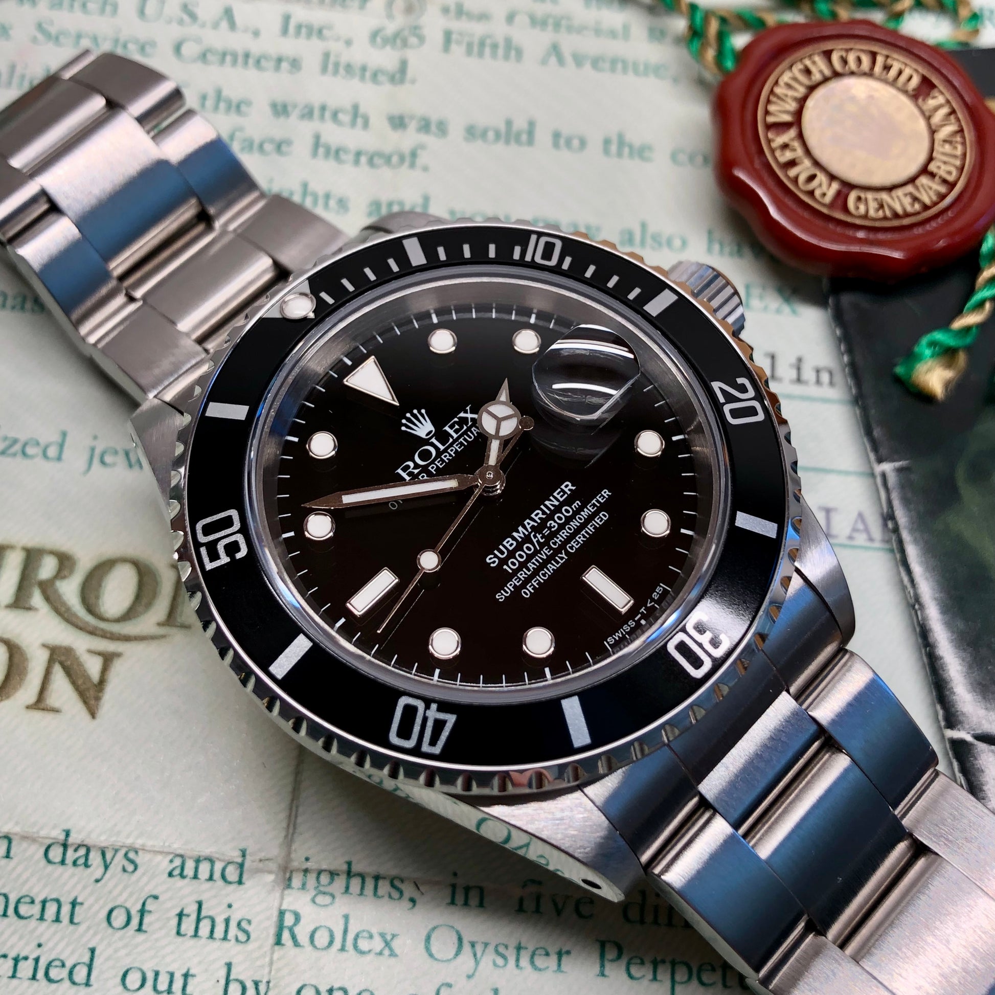 1995 Rolex 16610 Submariner Date Steel Wristwatch with Papers | HashtagWatchCo