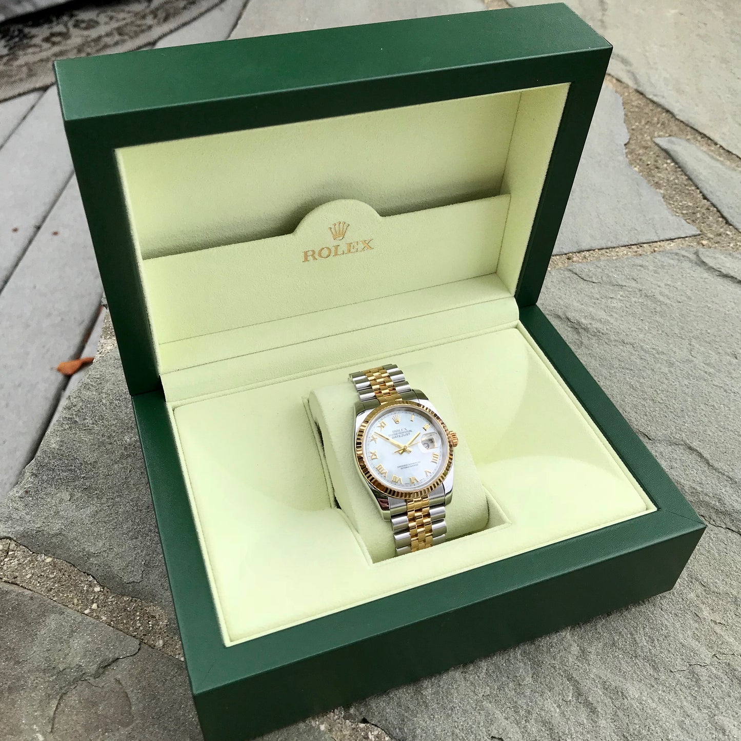 Rolex Datejust 116233 Two Tone Steel Gold Roman MOP Automatic Wristwatch - Hashtag Watch Company