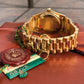 Rolex President 18038 Day Date 18K Yellow Gold Black Roman Circa 1984 Box & Tags - Hashtag Watch Company