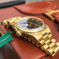 Rolex President 18038 Day Date 18K Yellow Gold Black Roman Circa 1984 Box & Tags - Hashtag Watch Company