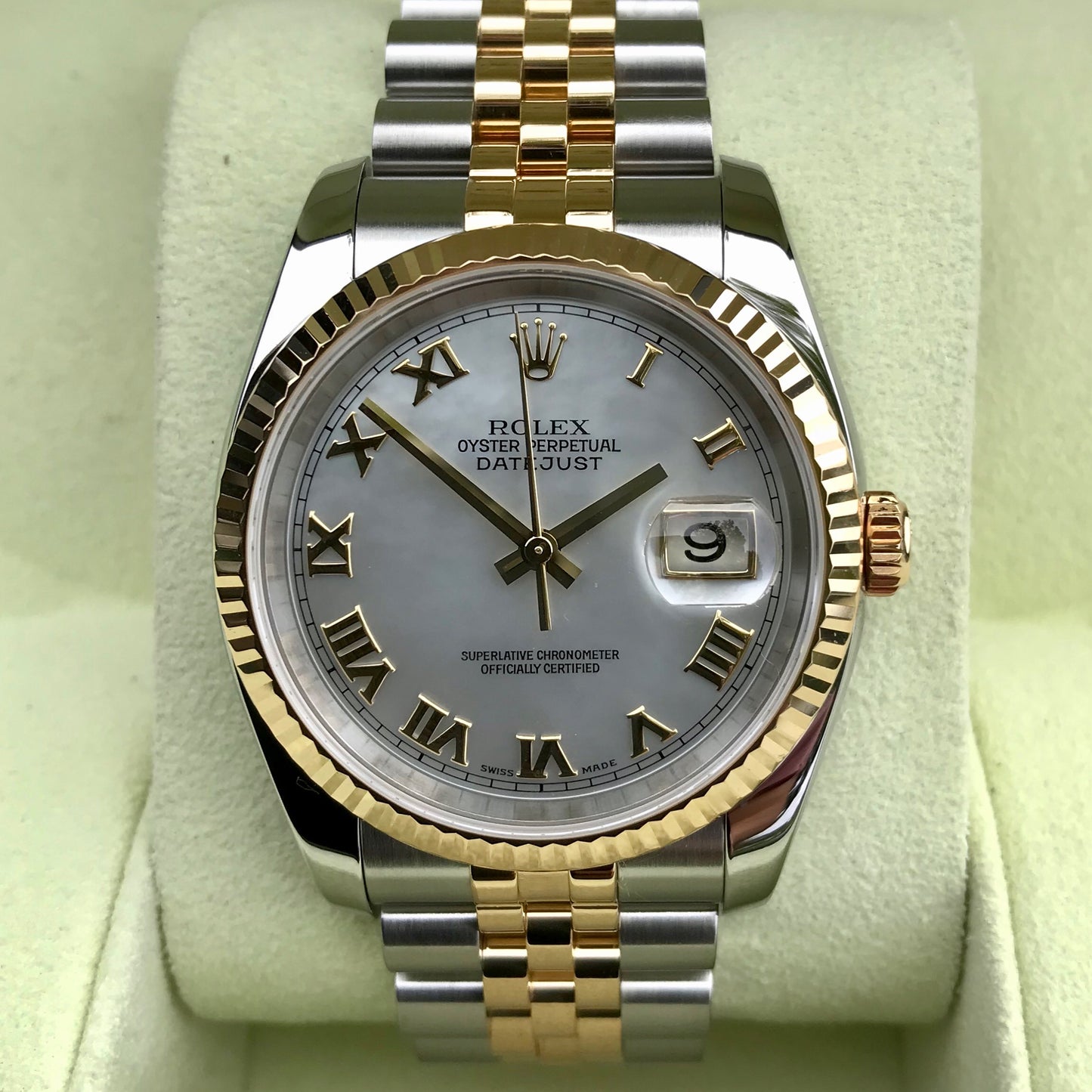 Rolex Datejust 116233 Two Tone Steel Gold Roman MOP Automatic Wristwatch - Hashtag Watch Company