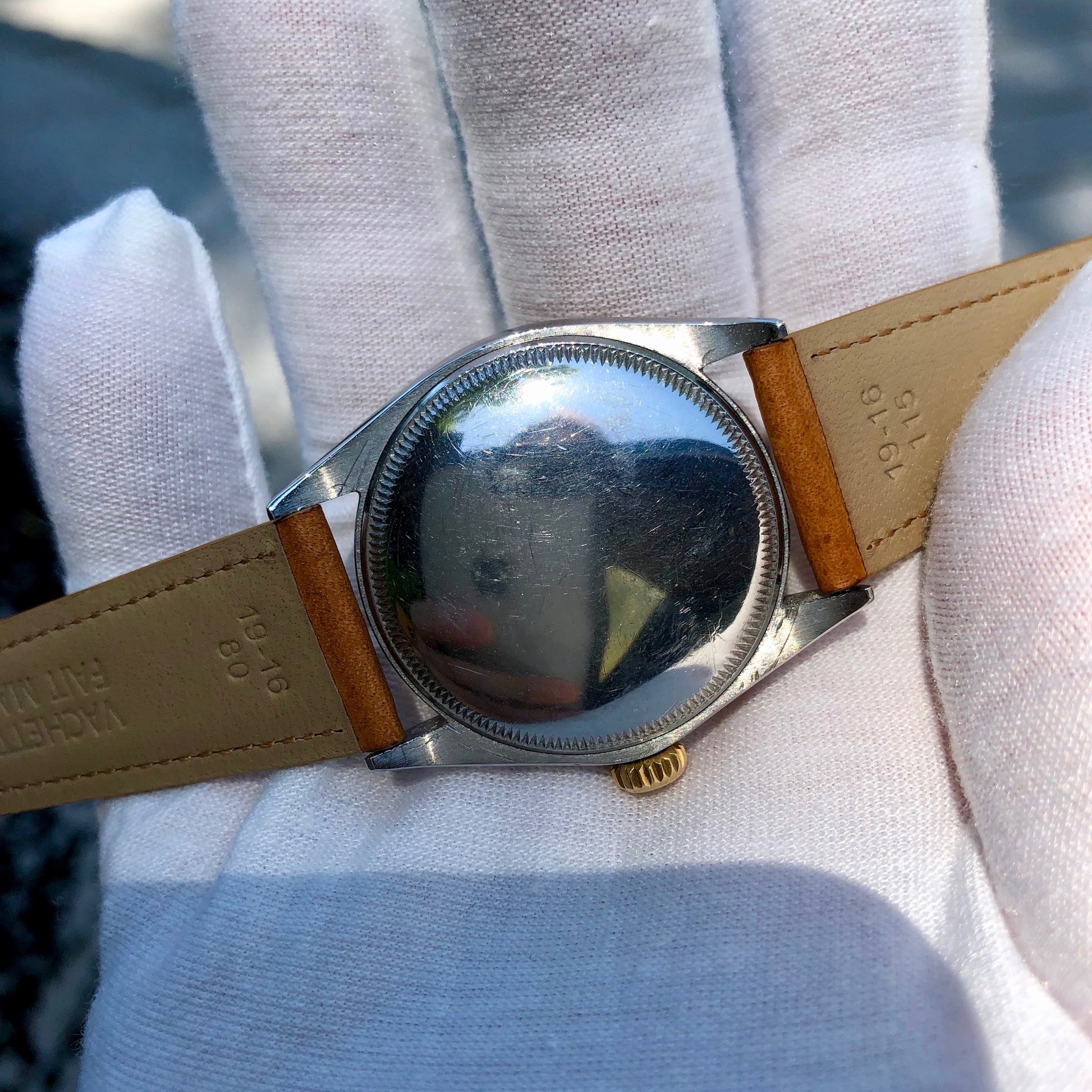 Vintage Rolex Oyster Perpetual 6285 Two Tone Stainless Steel Gold Silver Automatic Wristwatch Circa 1958 - Hashtag Watch Company