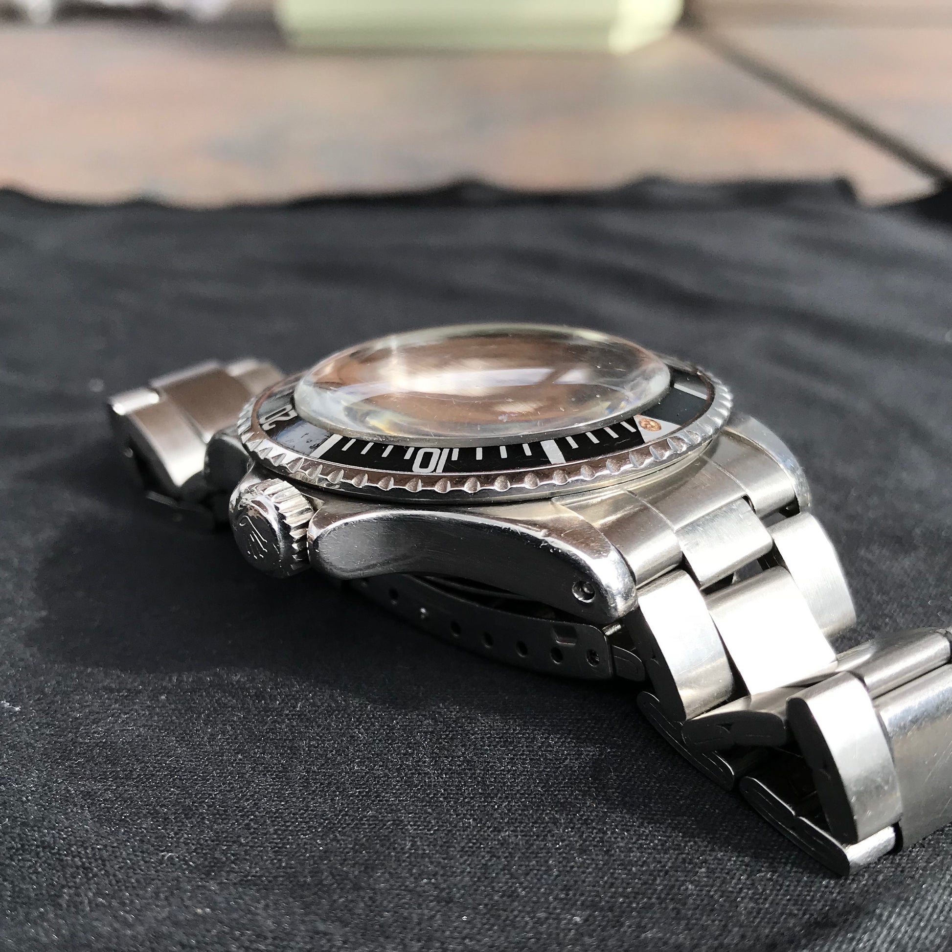 Vintage Rolex Submariner 5513 Meters First Honey Patina 1968 Pat Pending Automatic Wristwatch - Hashtag Watch Company