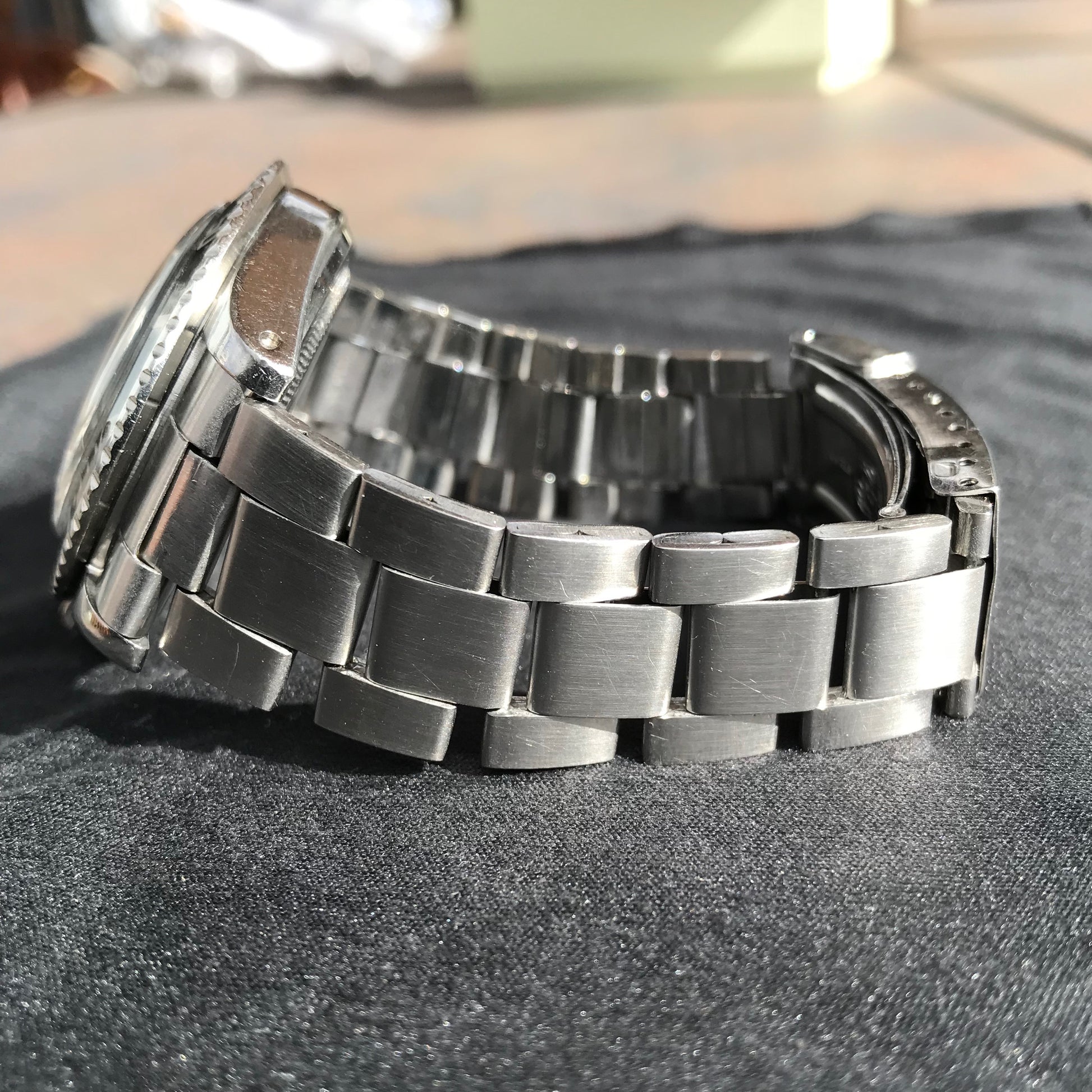 Vintage Rolex Submariner 5513 Meters First Honey Patina 1968 Pat Pending Automatic Wristwatch - Hashtag Watch Company