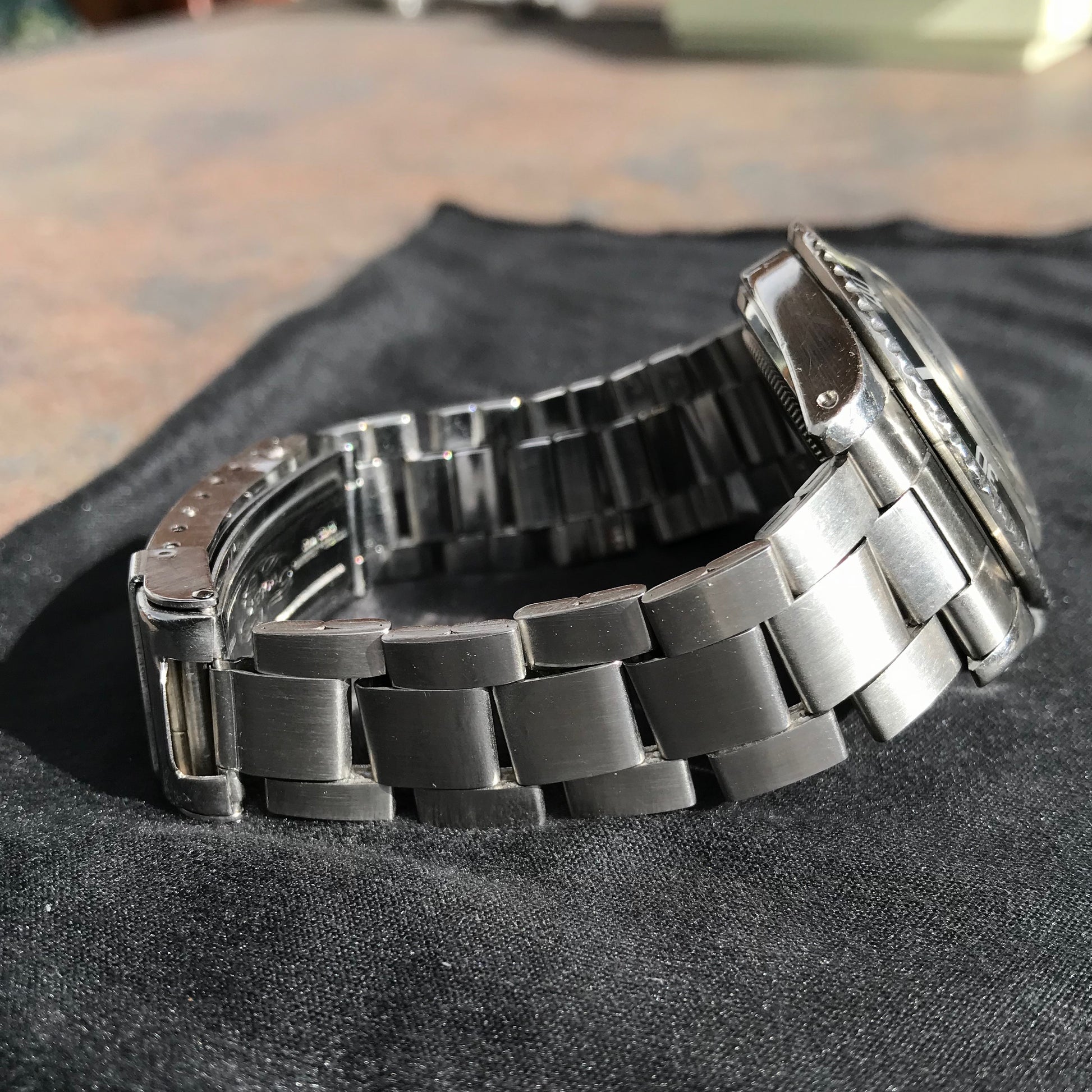 Vintage Rolex Submariner 5513 Meters First Honey Patina 1968 Pat Pending Automatic Wristwatch - Hashtag Watch Company