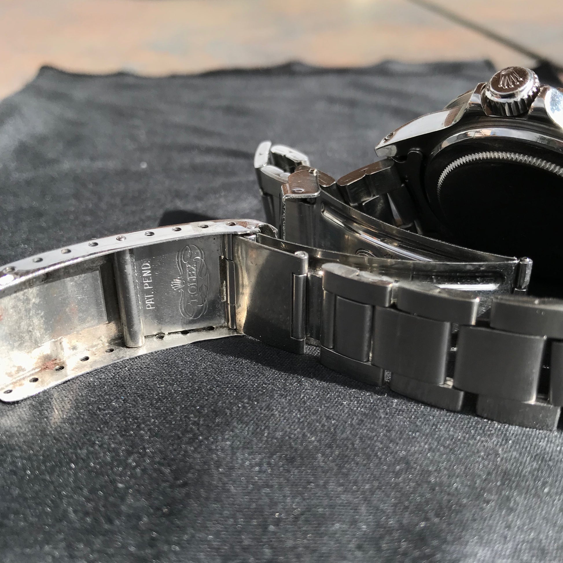 Vintage Rolex Submariner 5513 Meters First Honey Patina 1968 Pat Pending Automatic Wristwatch - Hashtag Watch Company