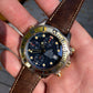 Omega Seamaster Professional 300M 2296.80 Titanium Chronograph Gold Bezel Automatic Wristwatch - Hashtag Watch Company