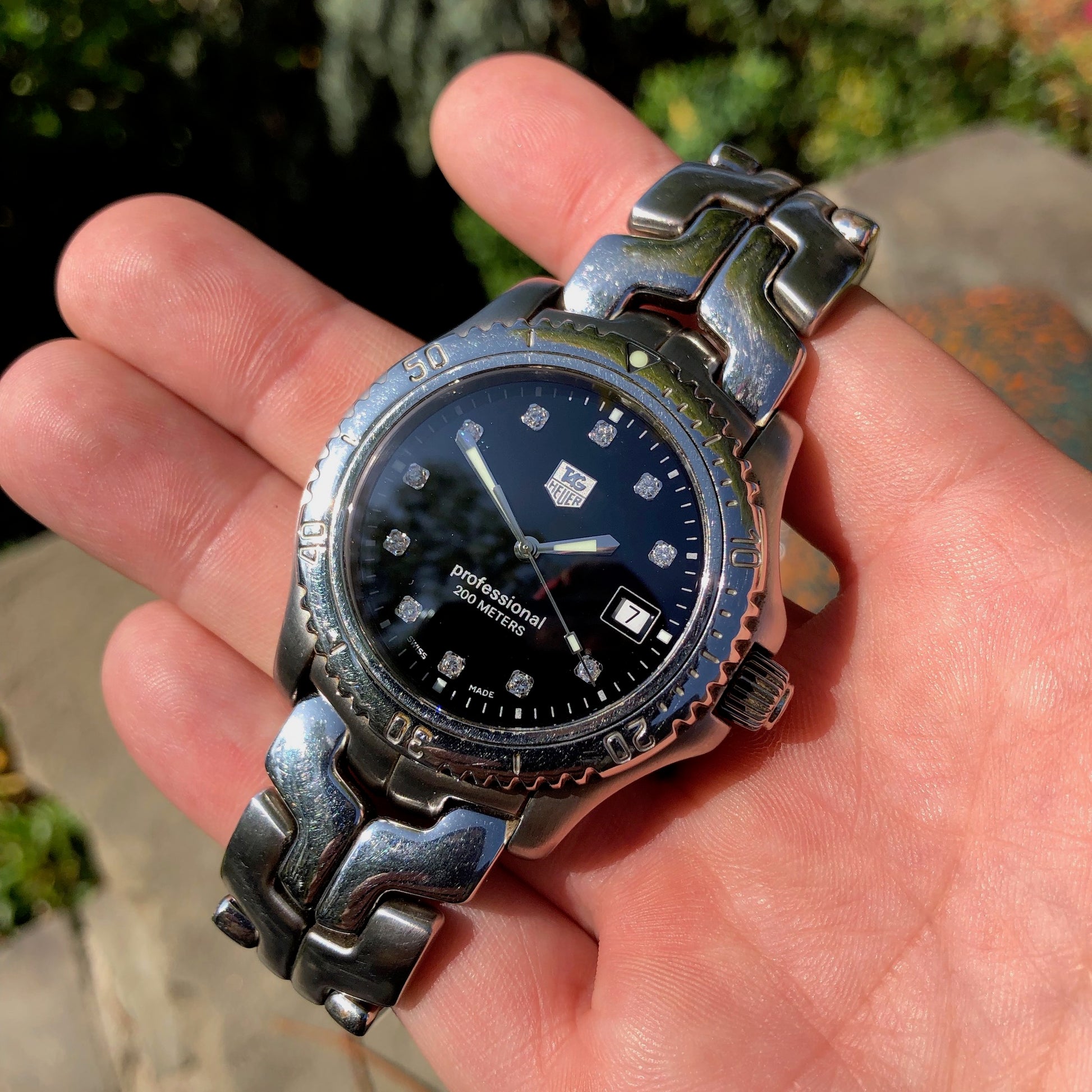 Tag Heuer WT1115 Mens Professional 200M Black Diamond Dial