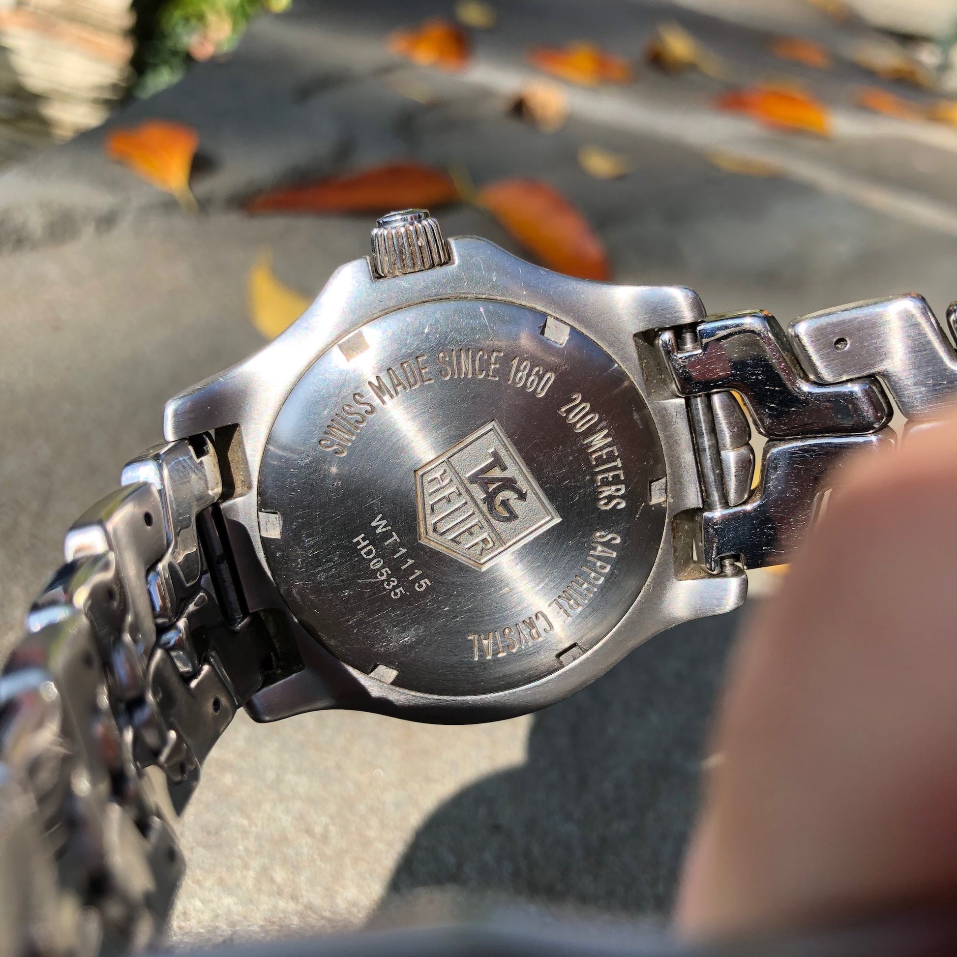 Tag Heuer WT1115 Mens Professional 200M Black Diamond Dial Stainless Steel Quartz Wristwatch - Hashtag Watch Company