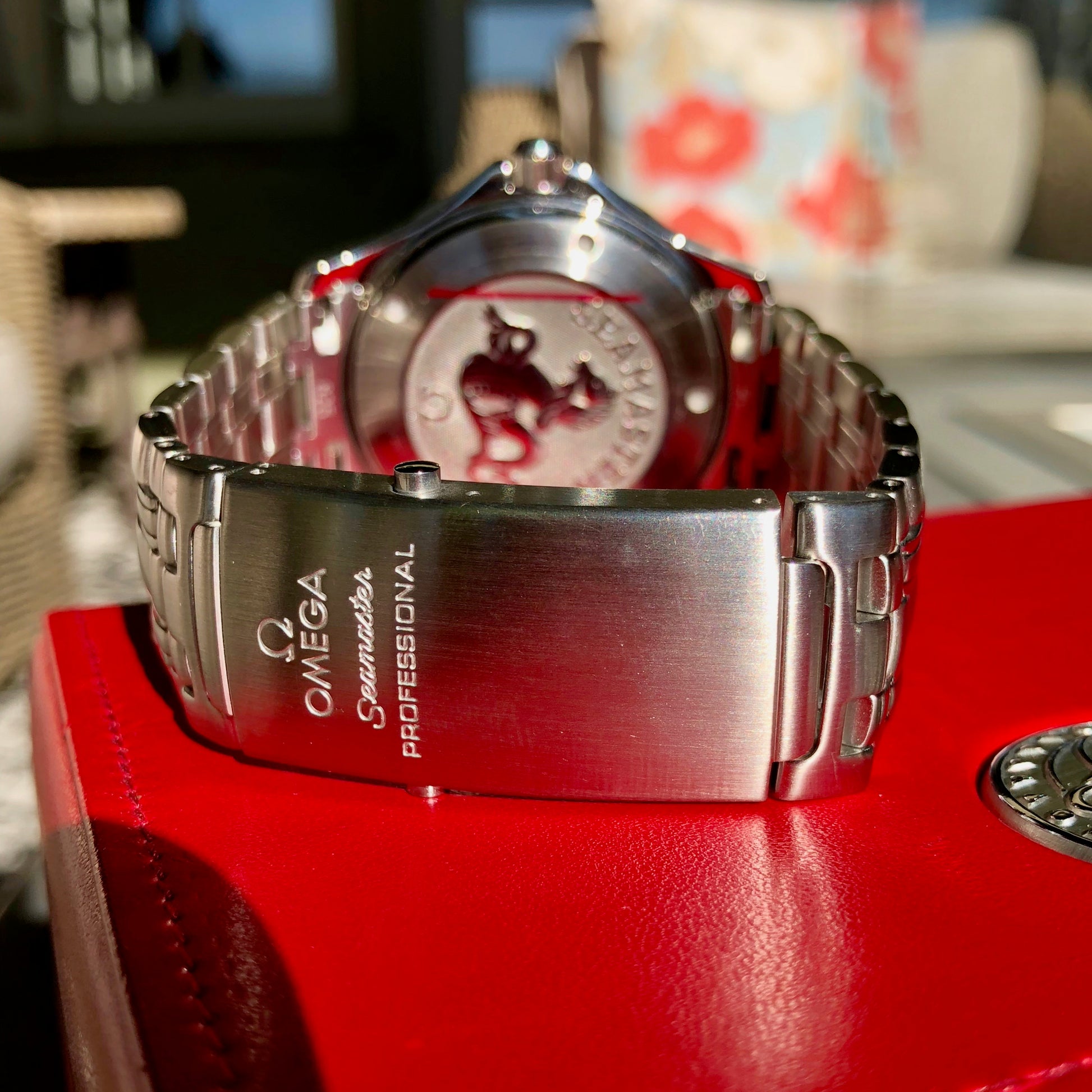 Omega Seamaster Professional Co-Axial Chronometer 2220.80 Blue Wave 41mm Steel Wristwatch Box Papers - Hashtag Watch Company