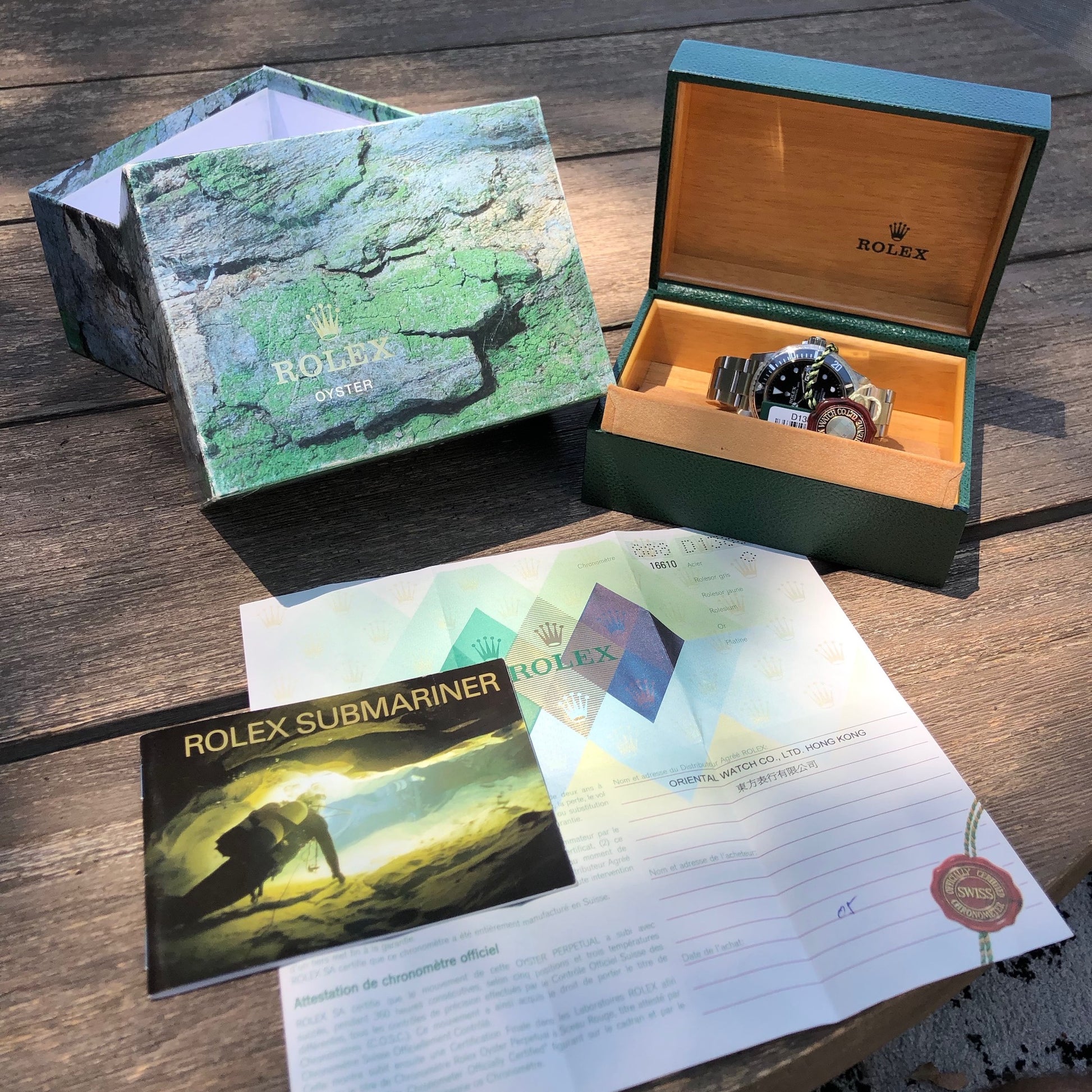 Rolex Submariner Date 16610 Stainless Steel Wristwatch Box Papers Circa 2005 - Hashtag Watch Company