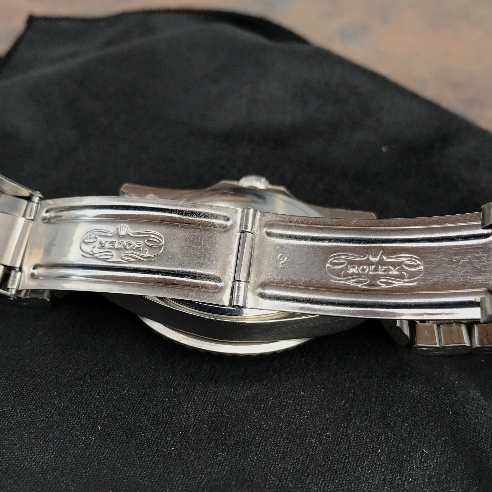 Vintage Rolex Submariner 5513 Meters First Honey Patina 1968 Pat Pending Automatic Wristwatch - Hashtag Watch Company