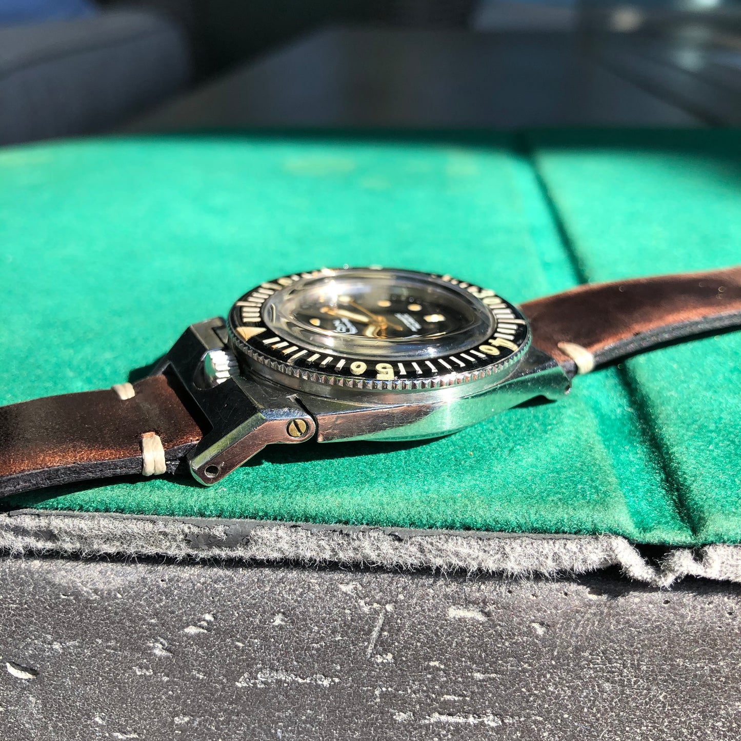 Vintage Triton Spirotechnique Diving Bakelite Roulette Date Automatic Wristwatch - Hashtag Watch Company