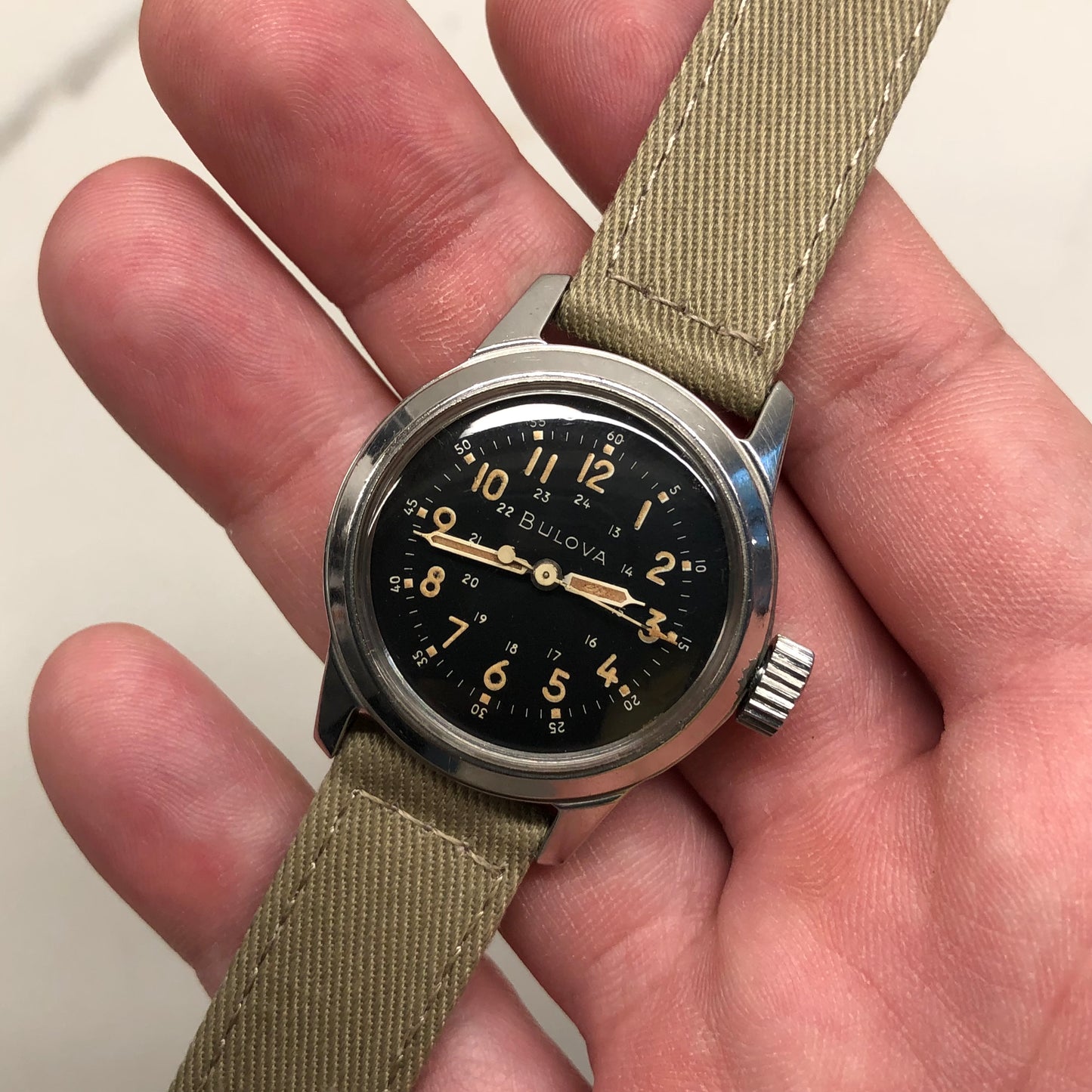 1950s Vintage Bulova A17A U.S. Military Hacking Navigational Wristwatch - Hashtag Watch Company