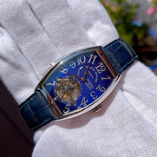 Franck Mueller Minute Repeater Imperial Tourbillon 5850 RMT Blue Enamel Platinum Wristwatch - Hashtag Watch Company