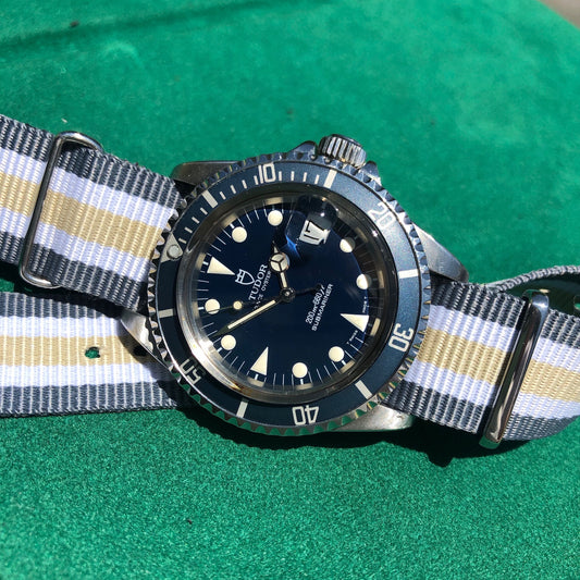 Tudor Submariner 79090 Blue Oysterdate Prince Stainless Steel Wristwatch Circa 1993 - Hashtag Watch Company