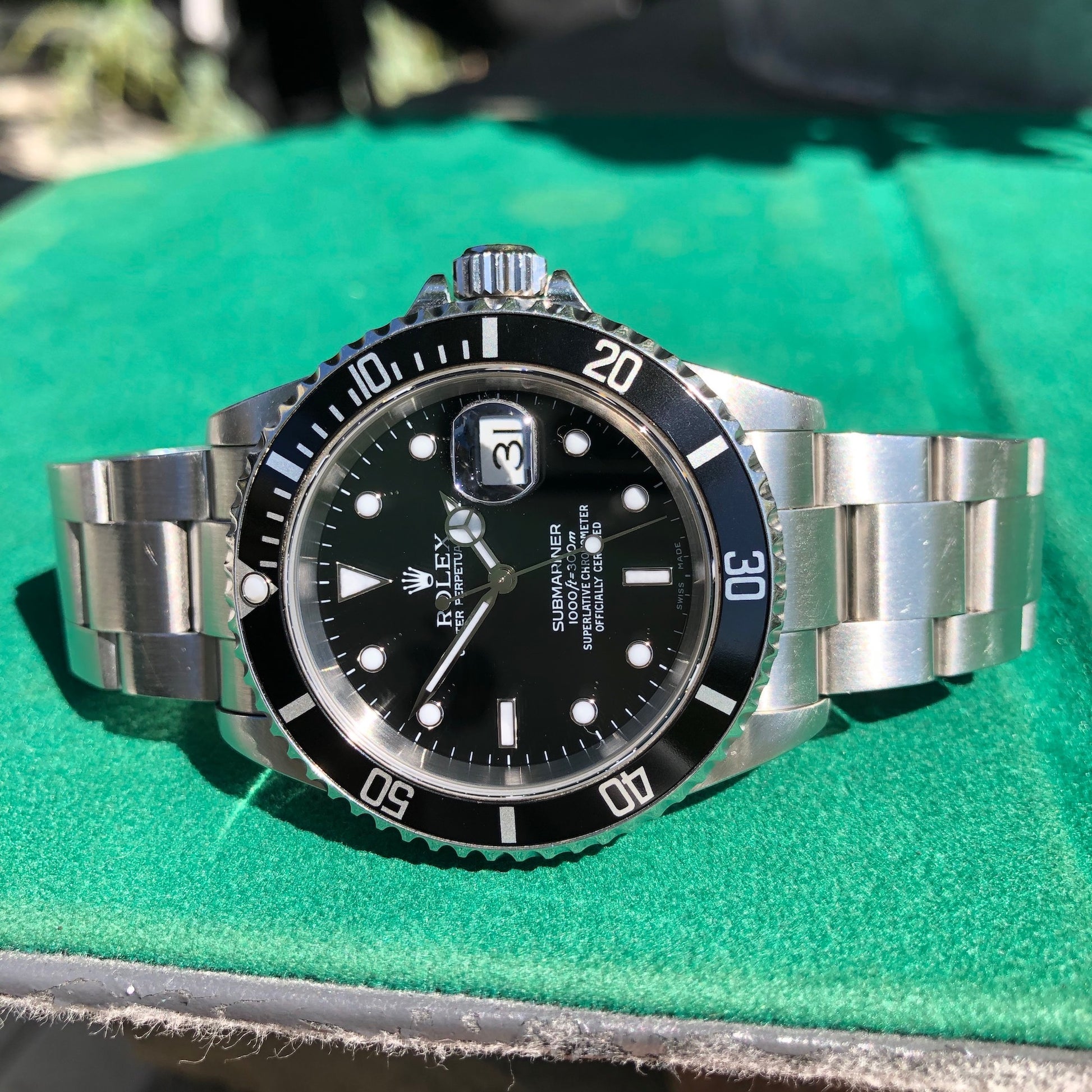 1999 Rolex Submariner Date 16610 Stainless Steel Wristwatch