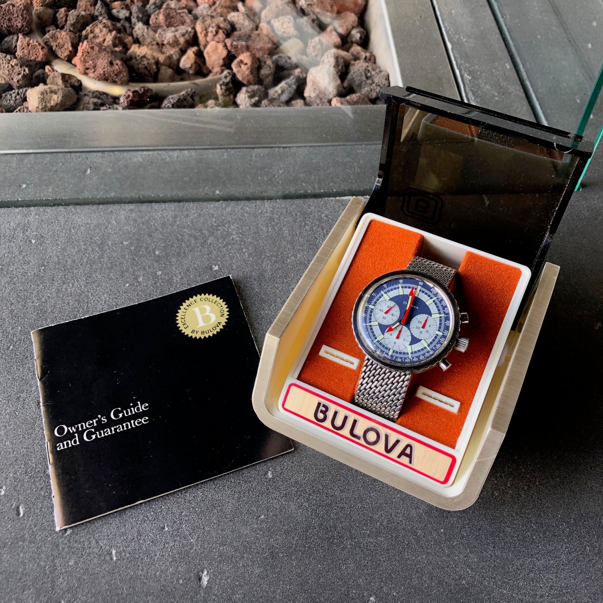 Vintage Bulova Stars And Stripes Valjoux 7736 Steel Chronograph Wristwatch - Hashtag Watch Company