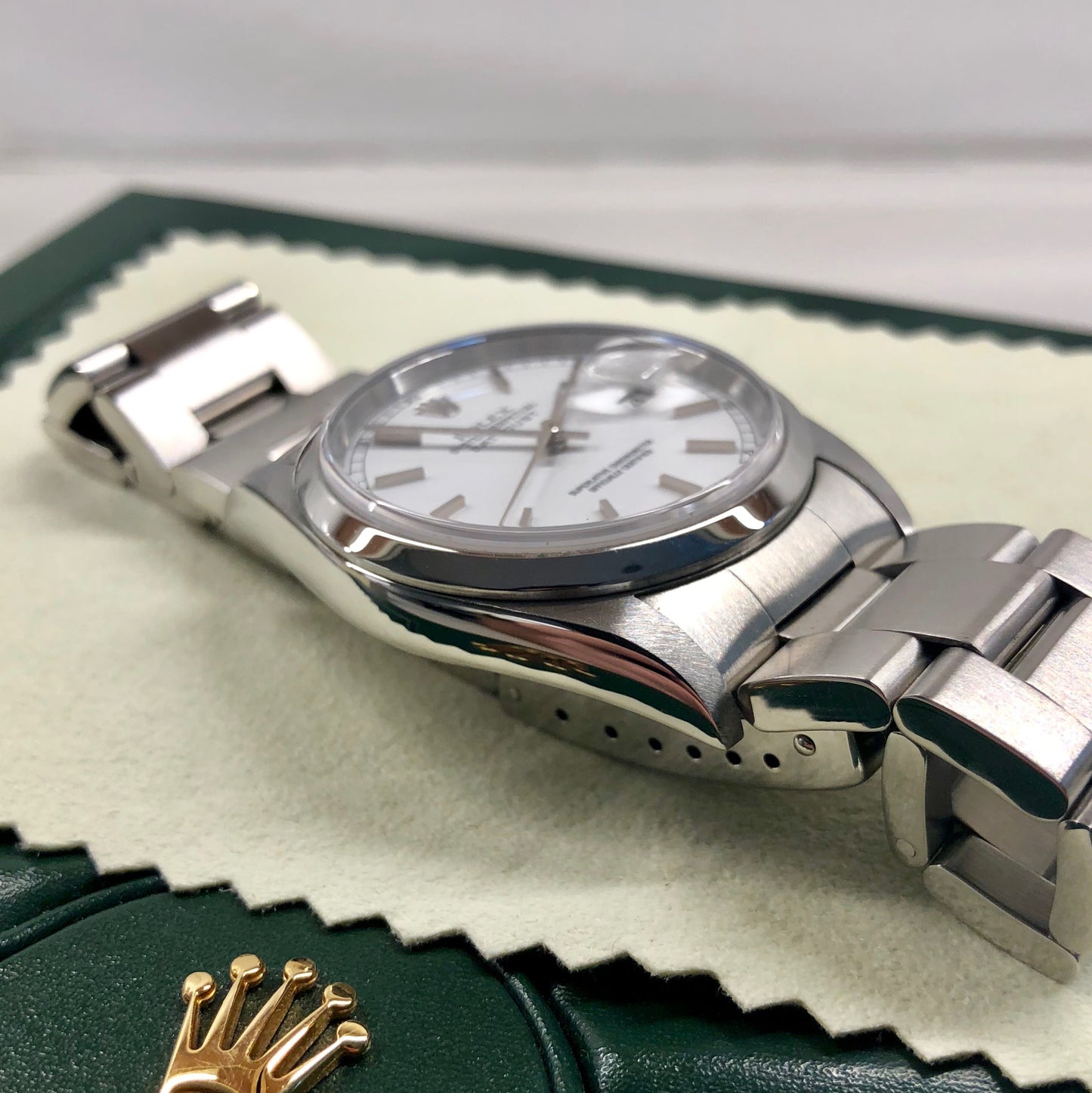 Rolex Datejust 16200 Oyster Perpetual Cal. 3135 White Stick "Y" Serial Wristwatch - Hashtag Watch Company