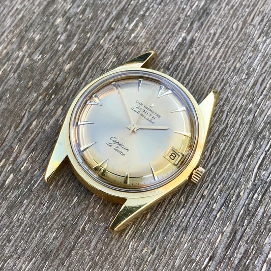 Vintage Zenith Chronometre Captain de Lusce 18K Yellow Gold Caliber 2542 PC Automatic Wristwatch - Hashtag Watch Company