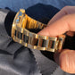 Vintage Rolex Submariner 16808 Purple Color Change 18K Yellow Gold Wristwatch Circa 1984 - Hashtag Watch Company