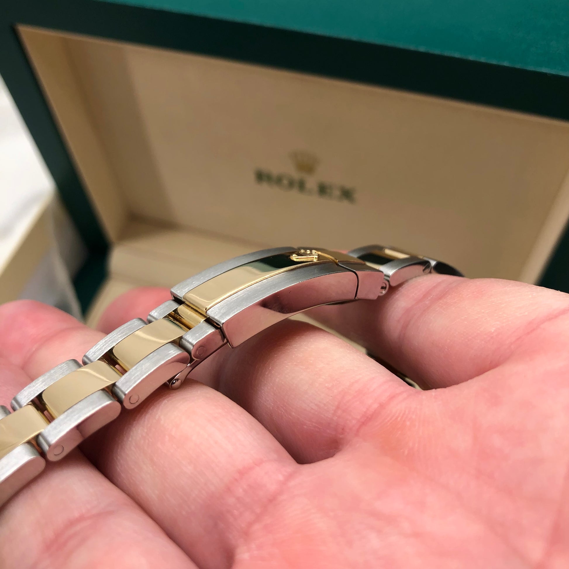 2019 Rolex Datejust 279383RBR Ladies Mother of Pearl Diamond Dial Bezel Oyster Two Tone Wristwatch Box Papers - Hashtag Watch Co.