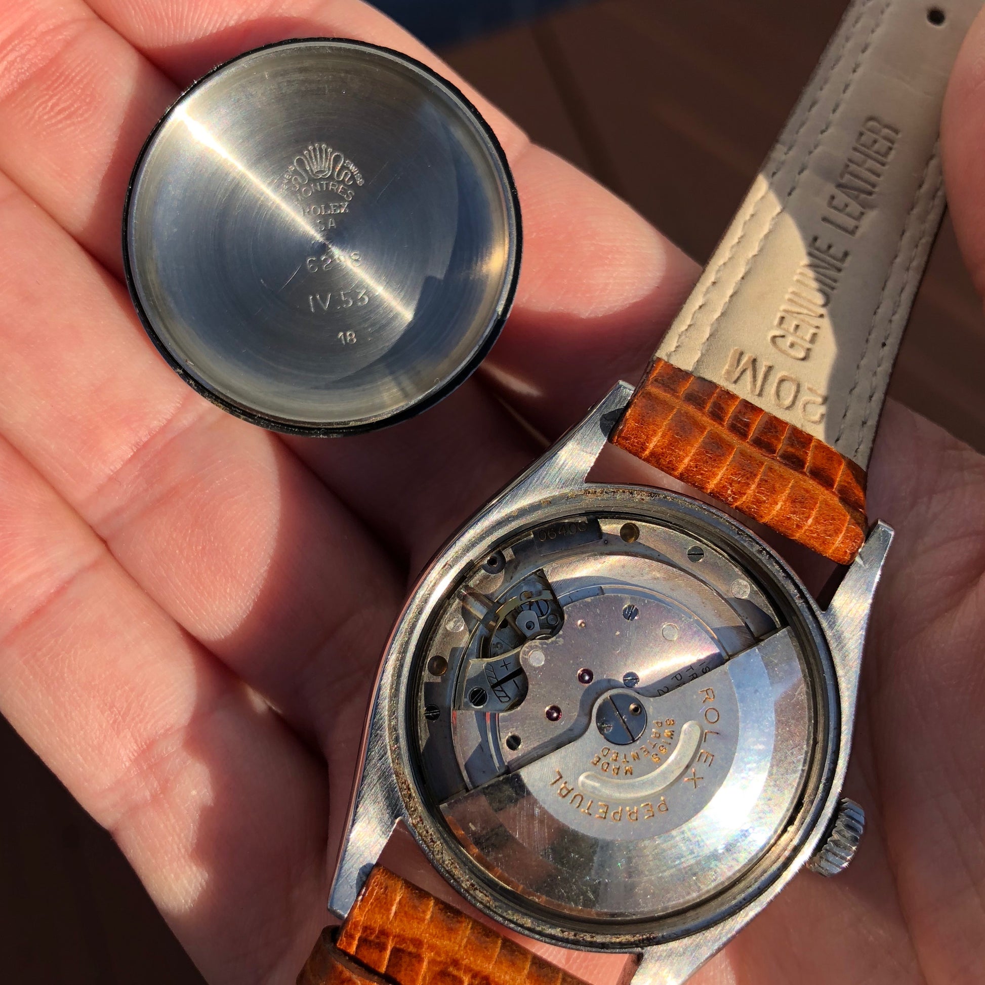 Vintage Rolex Oyster Perpetual 6298 Pre-Explorer Precision Automatic Cream Dial Wristwatch Circa 1953 - Hashtag Watch Company