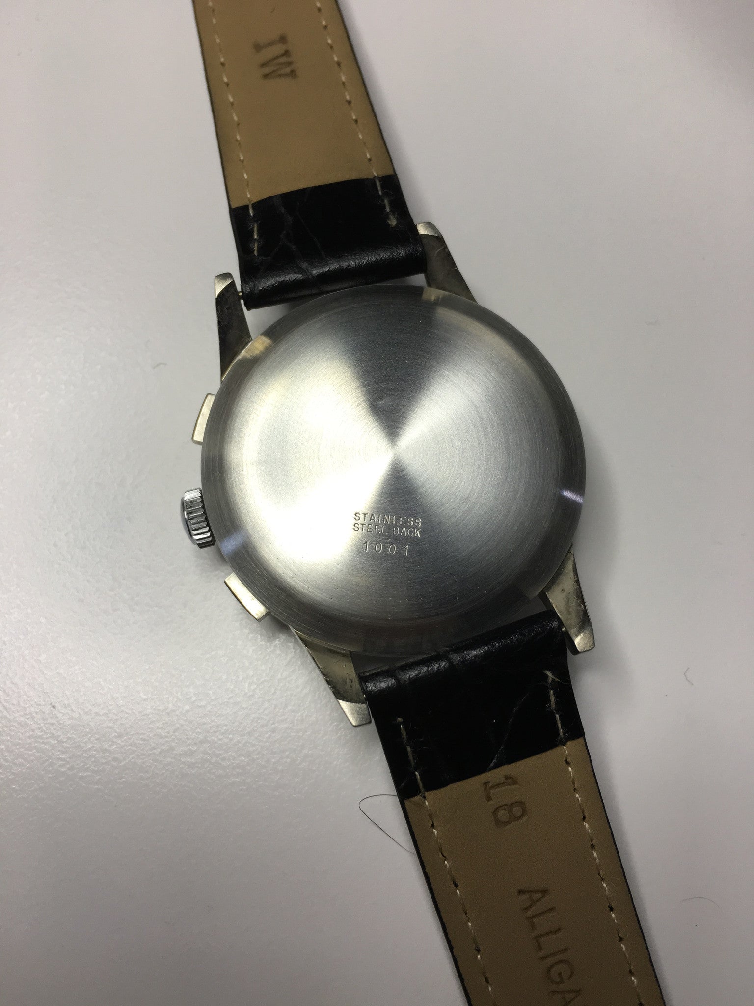Vintage Angelus Steel Chronograph Pulsations Oversized Manual Wind Watch - Hashtag Watch Company