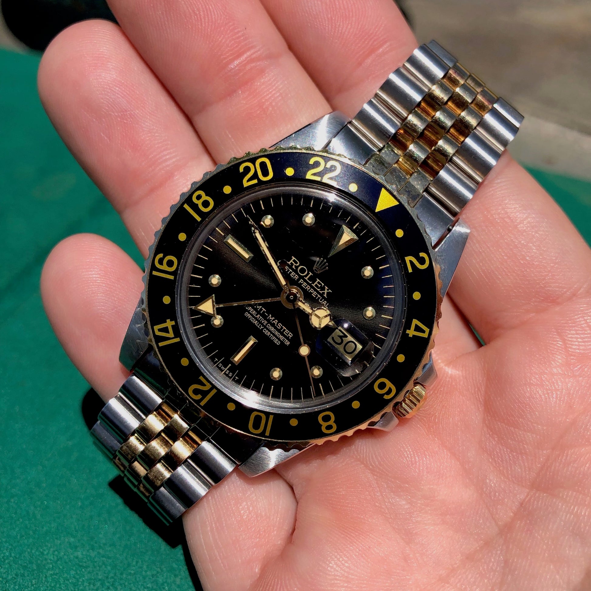 Rolex 1675 two tone best sale