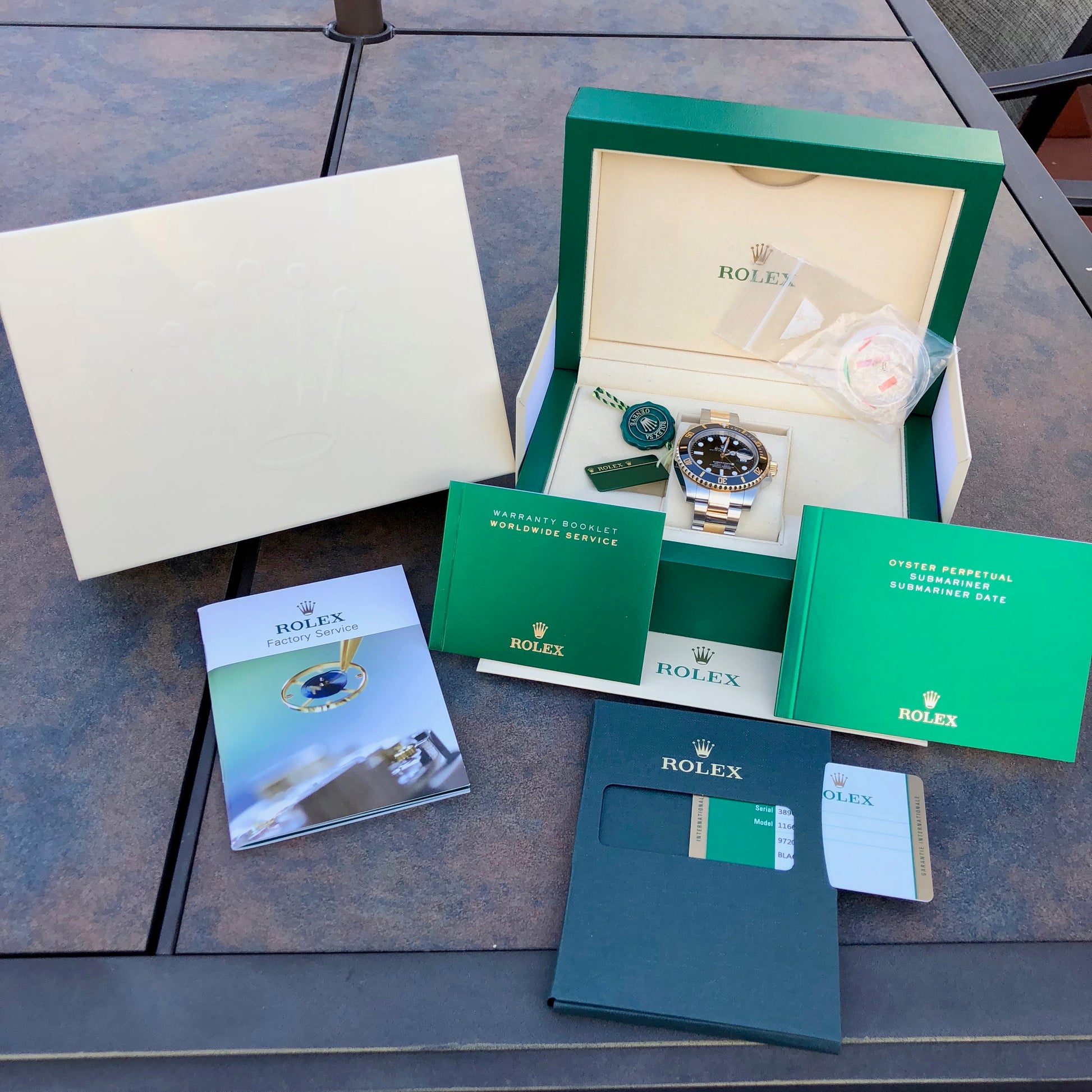 Rolex Submariner 116613 LN Black Two Tone Gold Steel Automatic Ceramic Wristwatch Box Papers - Hashtag Watch Company