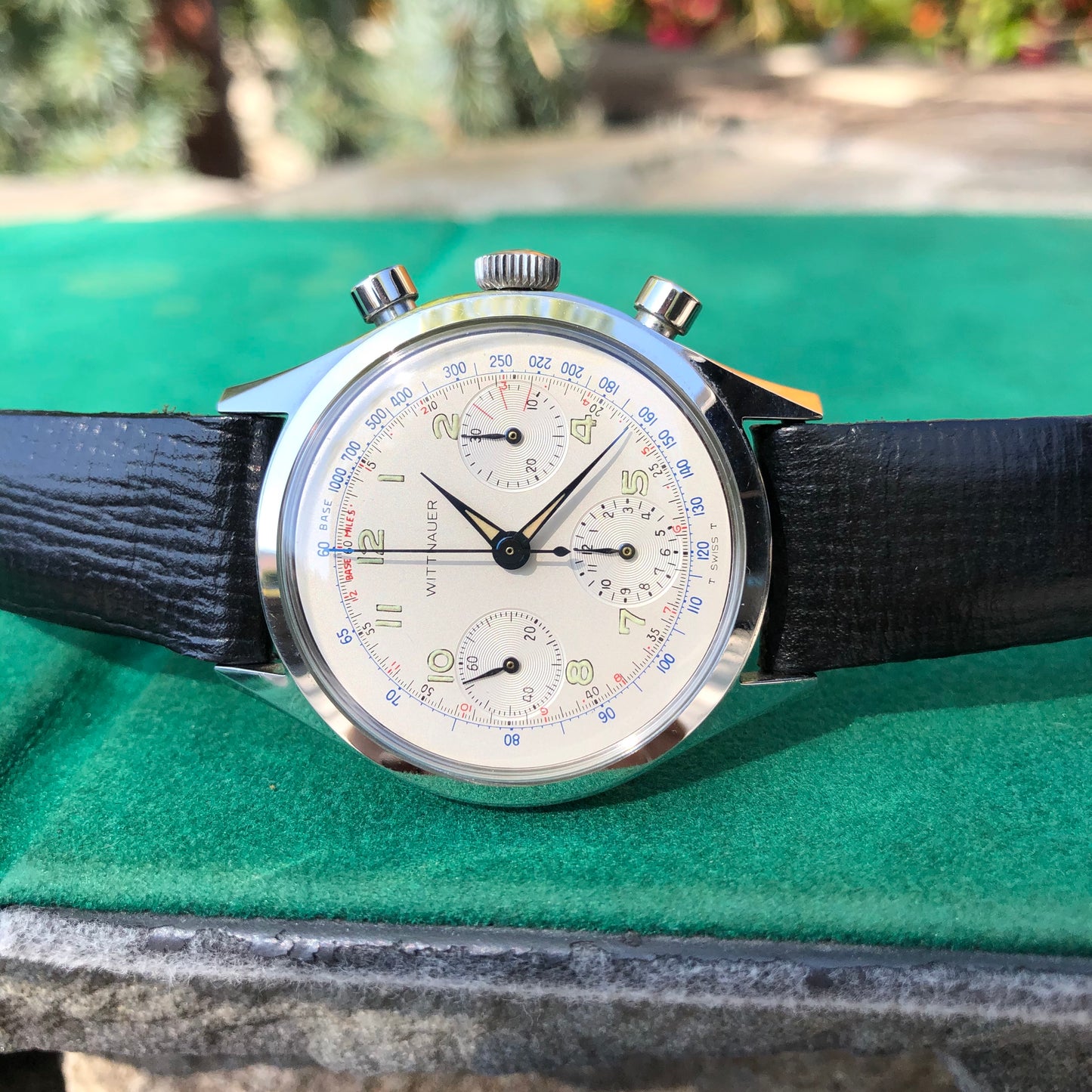 Vintage Wittnauer 6002 Stainless Steel Chronograph Valjoux 72 36mm Wristwatch Circa 1960's - Hashtag Watch Company