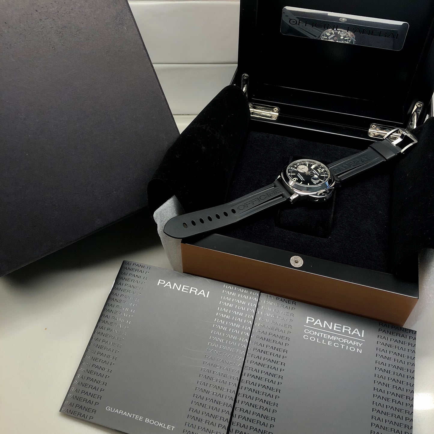 2002 Panerai Luminor GMT PAM 88 Automatic Stainless Steel 44mm Wristwatch - Hashtag Watch Company