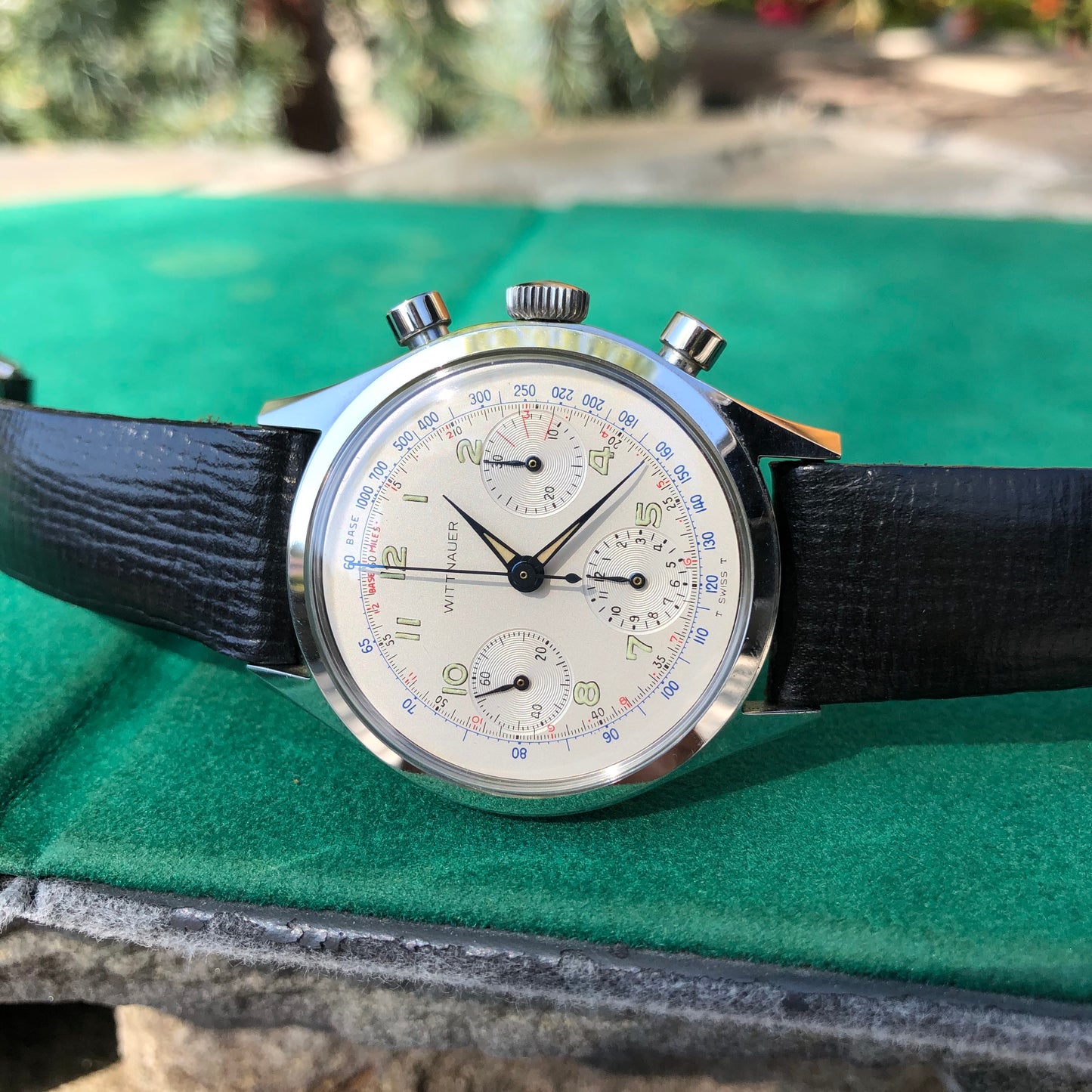 Vintage Wittnauer 6002 Stainless Steel Chronograph Valjoux 72 36mm Wristwatch Circa 1960's - Hashtag Watch Company