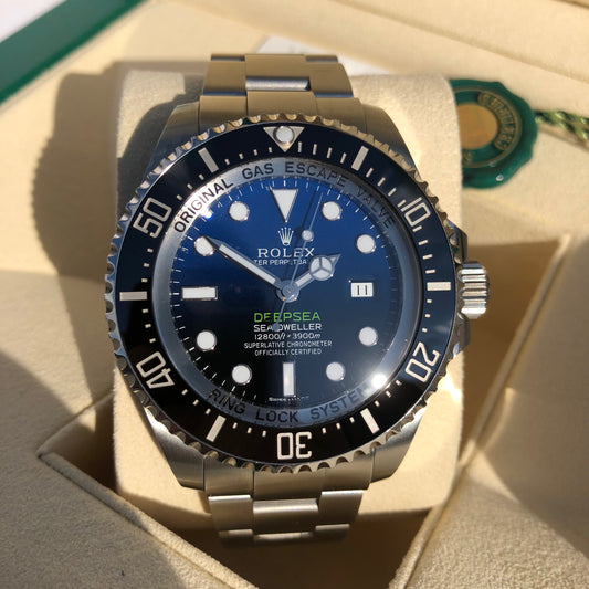 Rolex DeepSea Seadweller Deep Blue Ceramic 116660 James Cameron Wristwatch Box Papers - Hashtag Watch Company