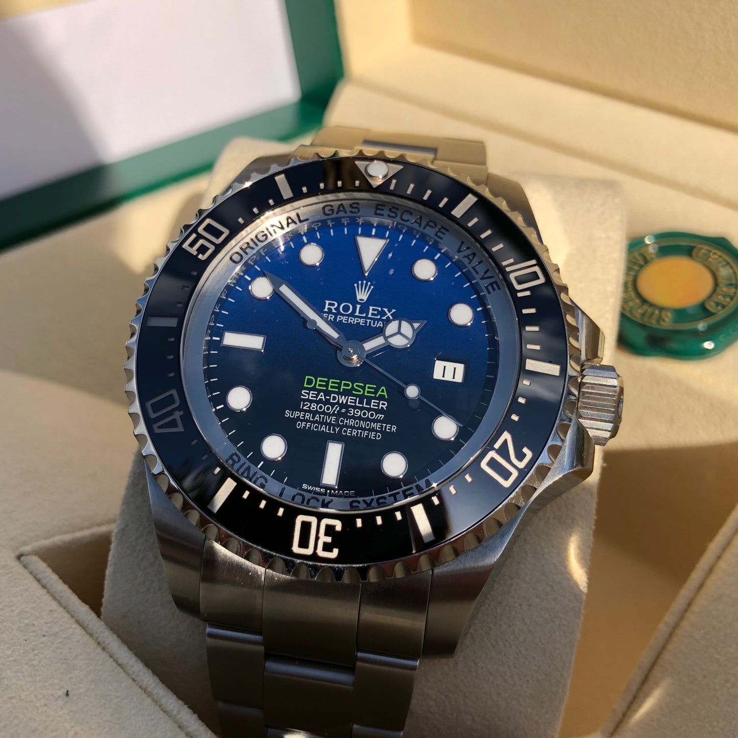 Rolex DeepSea Seadweller Deep Blue Ceramic 116660 James Cameron Wristwatch Box Papers - Hashtag Watch Company