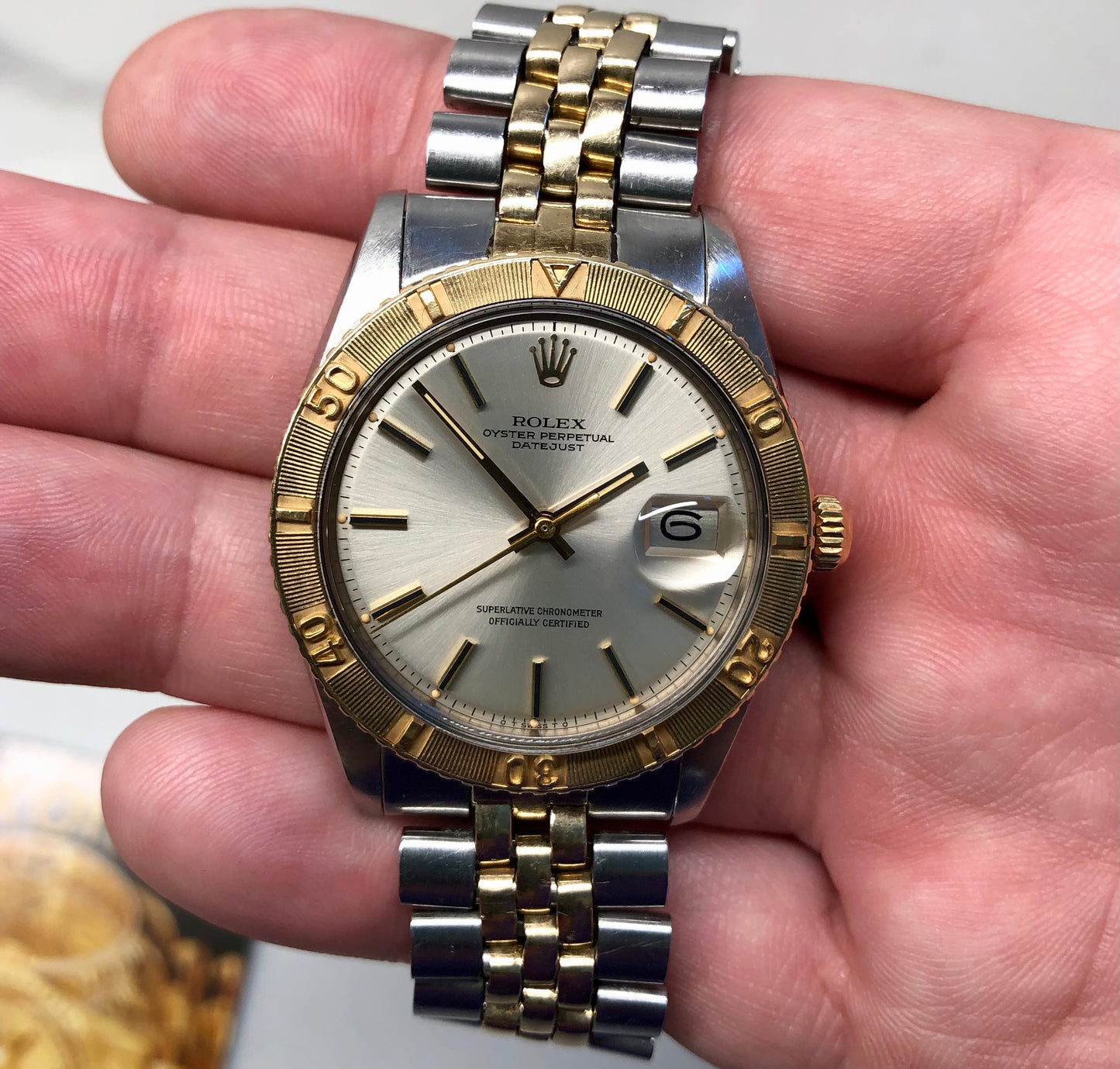 1974 Rolex Datejust Thunderbird 1625 Turn-O-Graph Sigma Dial Two Tone Jubilee Wristwatch - Hashtag Watch Company