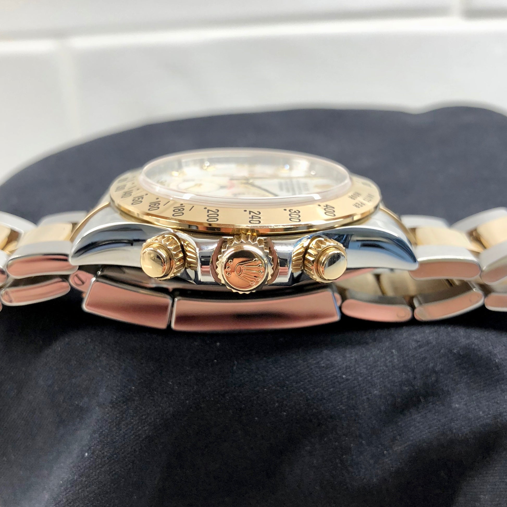 Rolex Daytona 116523 MOP Diamond Two Tone Steel Gold Automatic Caliber 4130 Wristwatch - Hashtag Watch Company