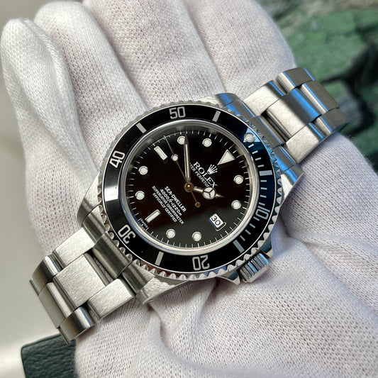1999 Rolex Sea Dweller 16600 Swiss Only Stainless Steel Oyster Automatic Wristwatch Box Papers - Hashtag Watch Company