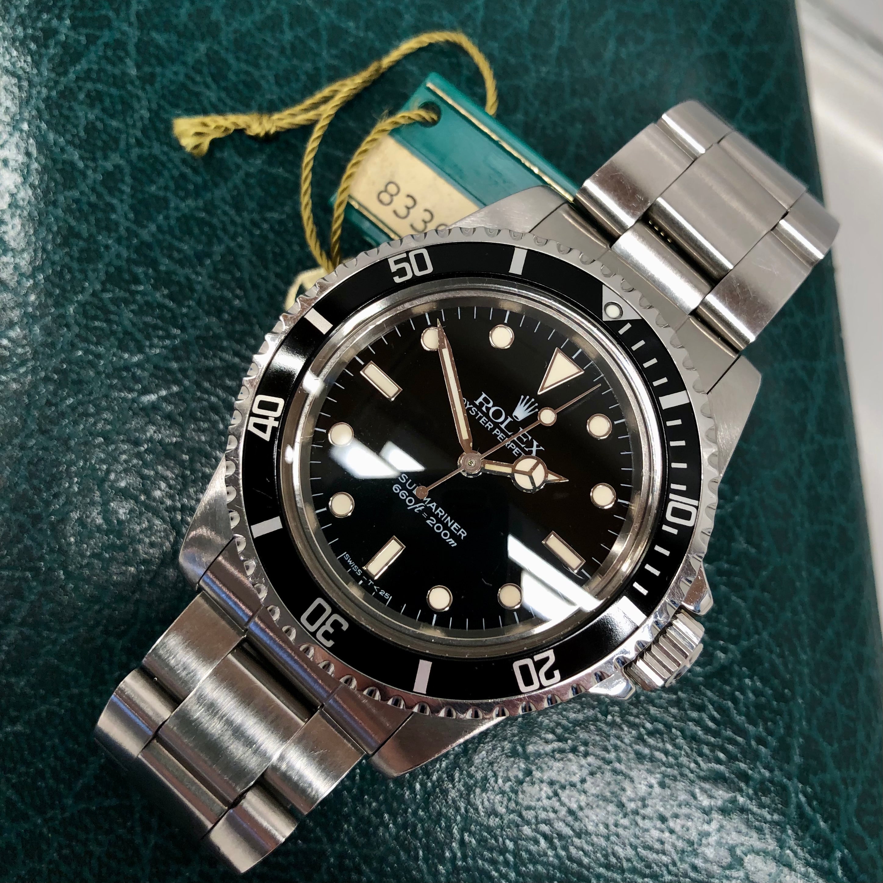 1985 Rolex Submariner 5513 No Date Steel Oyster Wristwatch with