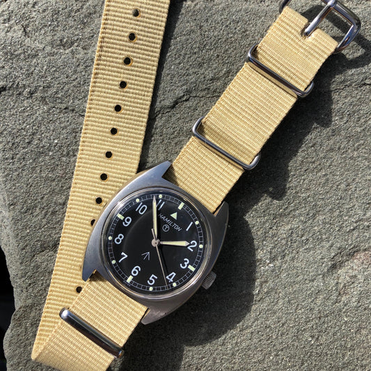 Vintage Hamilton W10 Military Steel Caliber 2750 Manual Wind Wristwatch Circa 1973 - Hashtag Watch Company