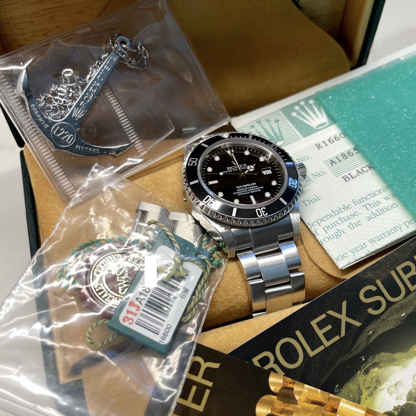 1999 Rolex Sea Dweller 16600 Swiss Only Stainless Steel Oyster Automatic Wristwatch Box Papers - Hashtag Watch Company