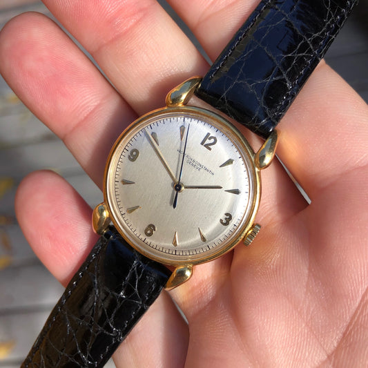 Vintage Vacheron & Constantin 18K Yellow Gold Fancy Teardrop Lugs Cal Wristwatch Circa 1950's - Hashtag Watch Company