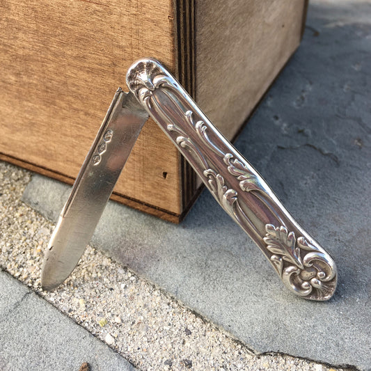 Vintage Antique Sterling Silver Decorative Albert Coles Fruit Knife - Hashtag Watch Company