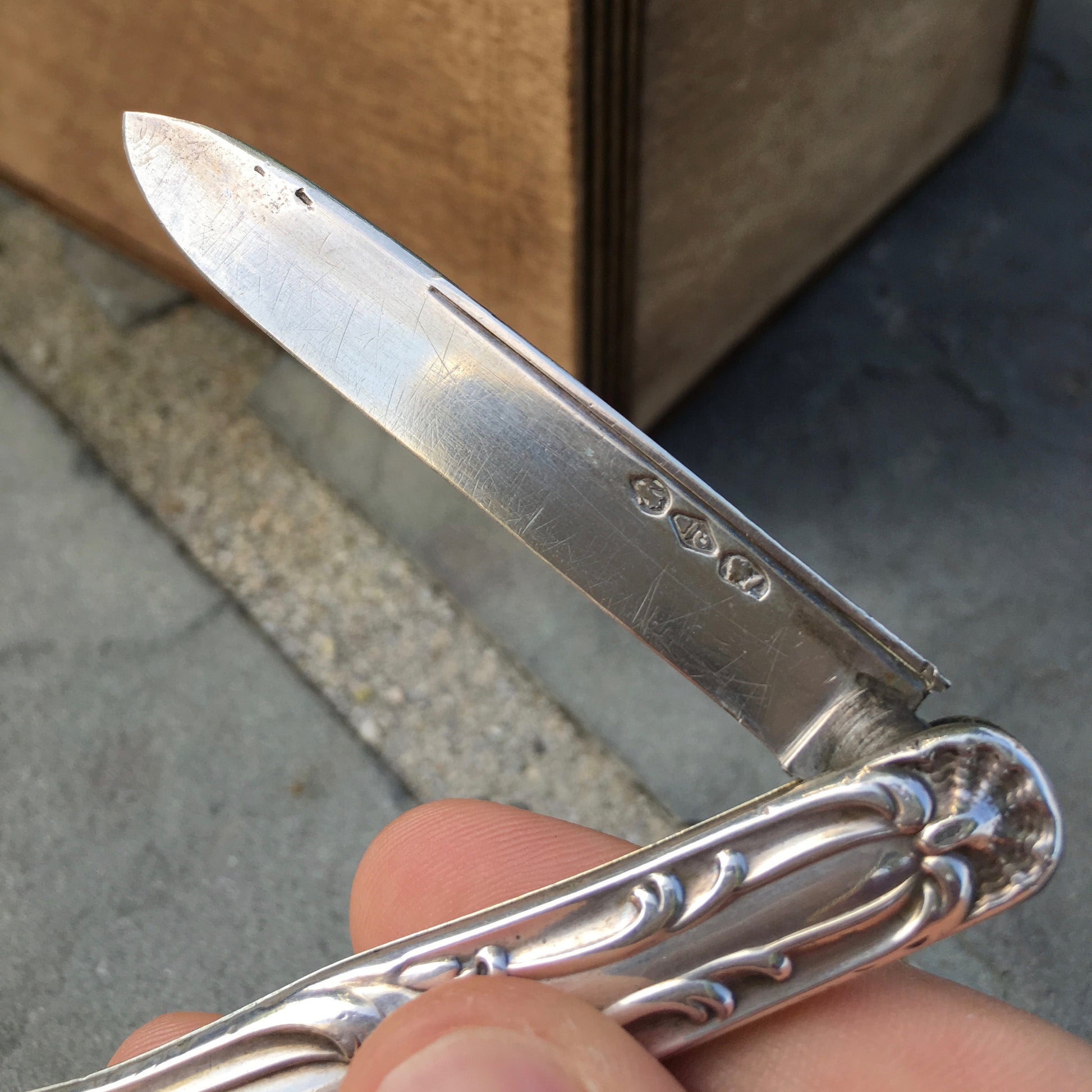 Vintage Antique Sterling Silver Decorative Albert Coles Fruit Knife - Hashtag Watch Company
