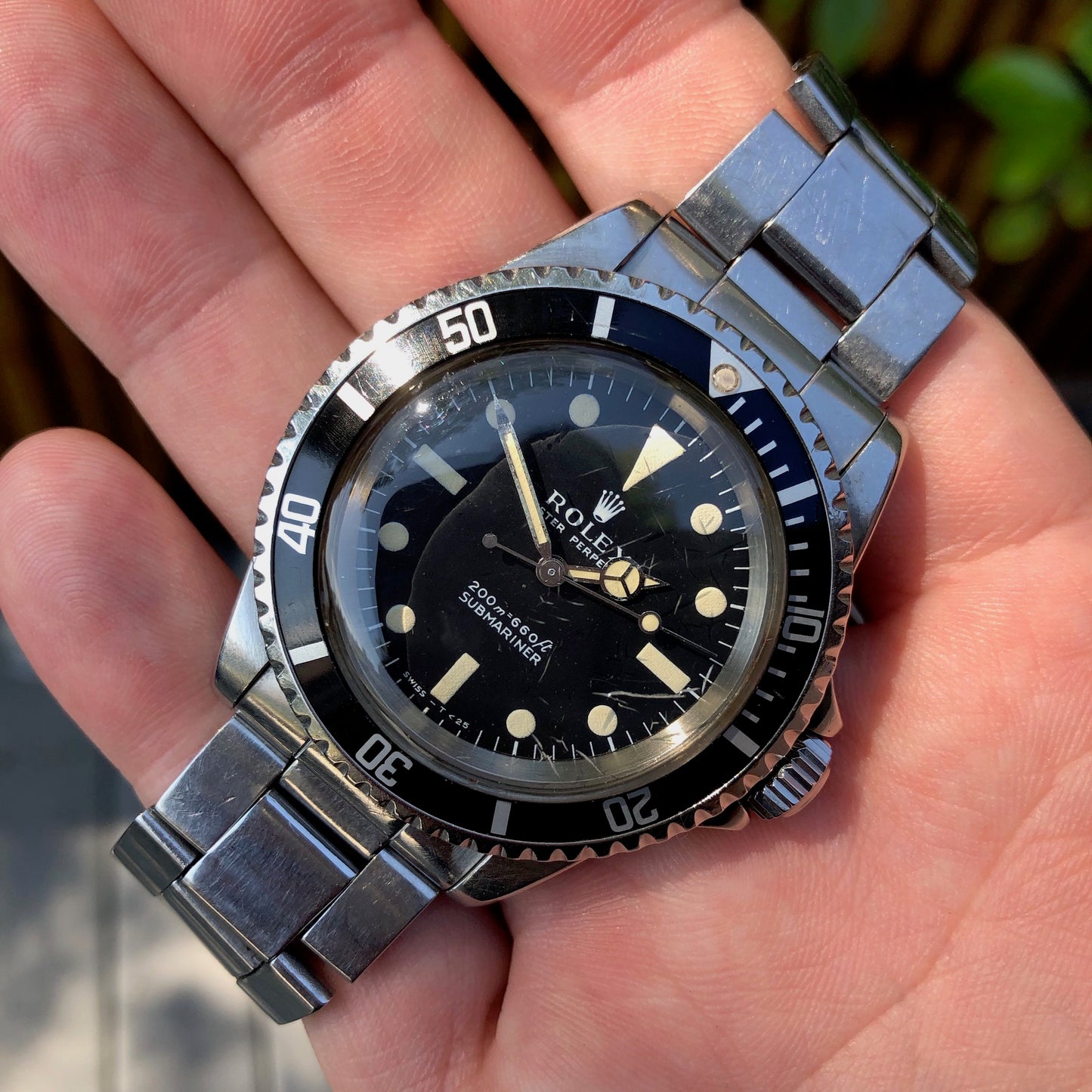 Vintage Rolex Submariner 5513 Meters Frist Dial Matte Black Wristwatch Circa 1967 - Hashtag Watch Company