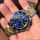 1988 Rolex Submariner Date 16613 Blue Purple Two Tone Oyster 18K Steel Wristwatch First Series - Hashtag Watch Company