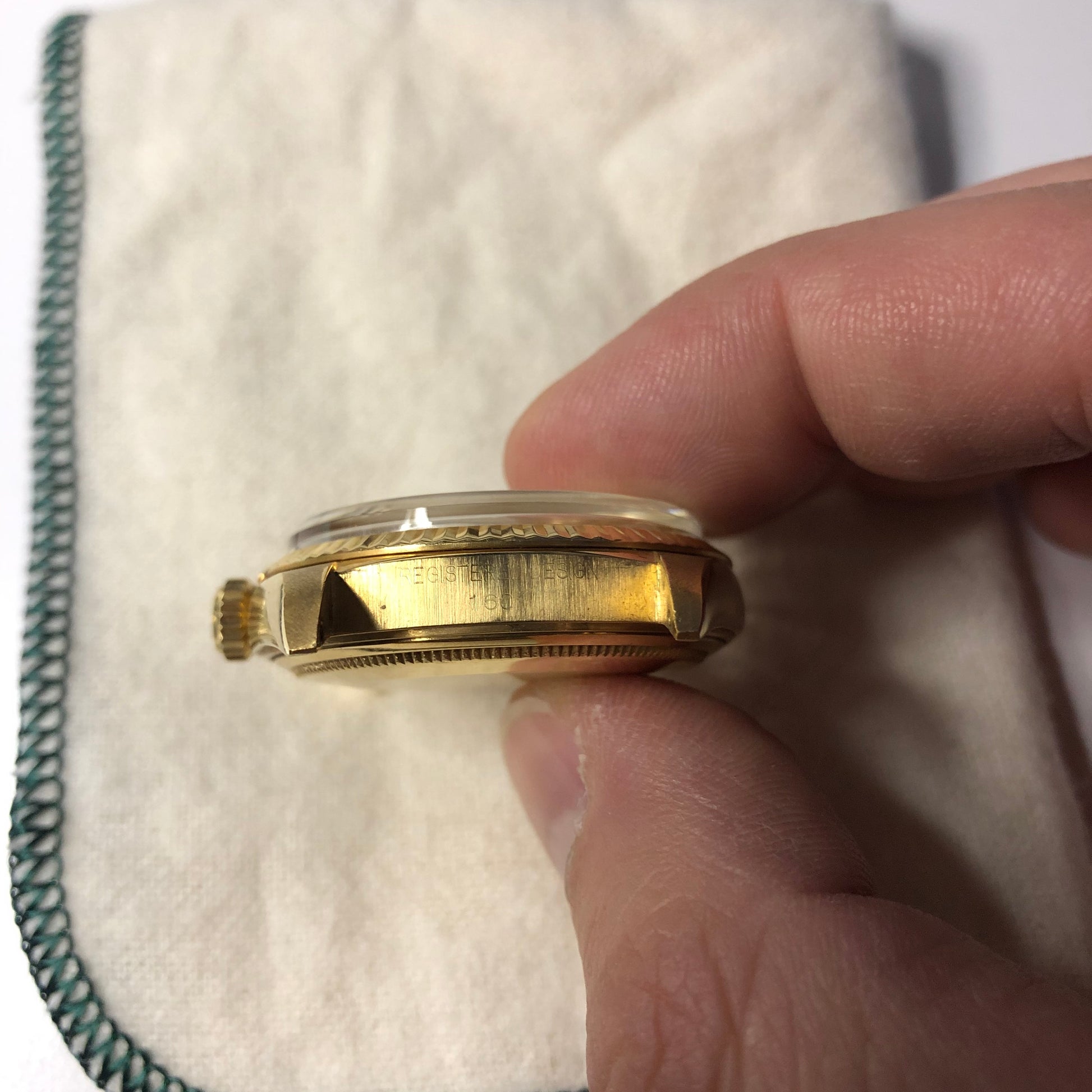 Vintage Rolex Datejust 1601 18K Yellow Gold Silver Automatic Wristwatch Circa 1969 - Hashtag Watch Company