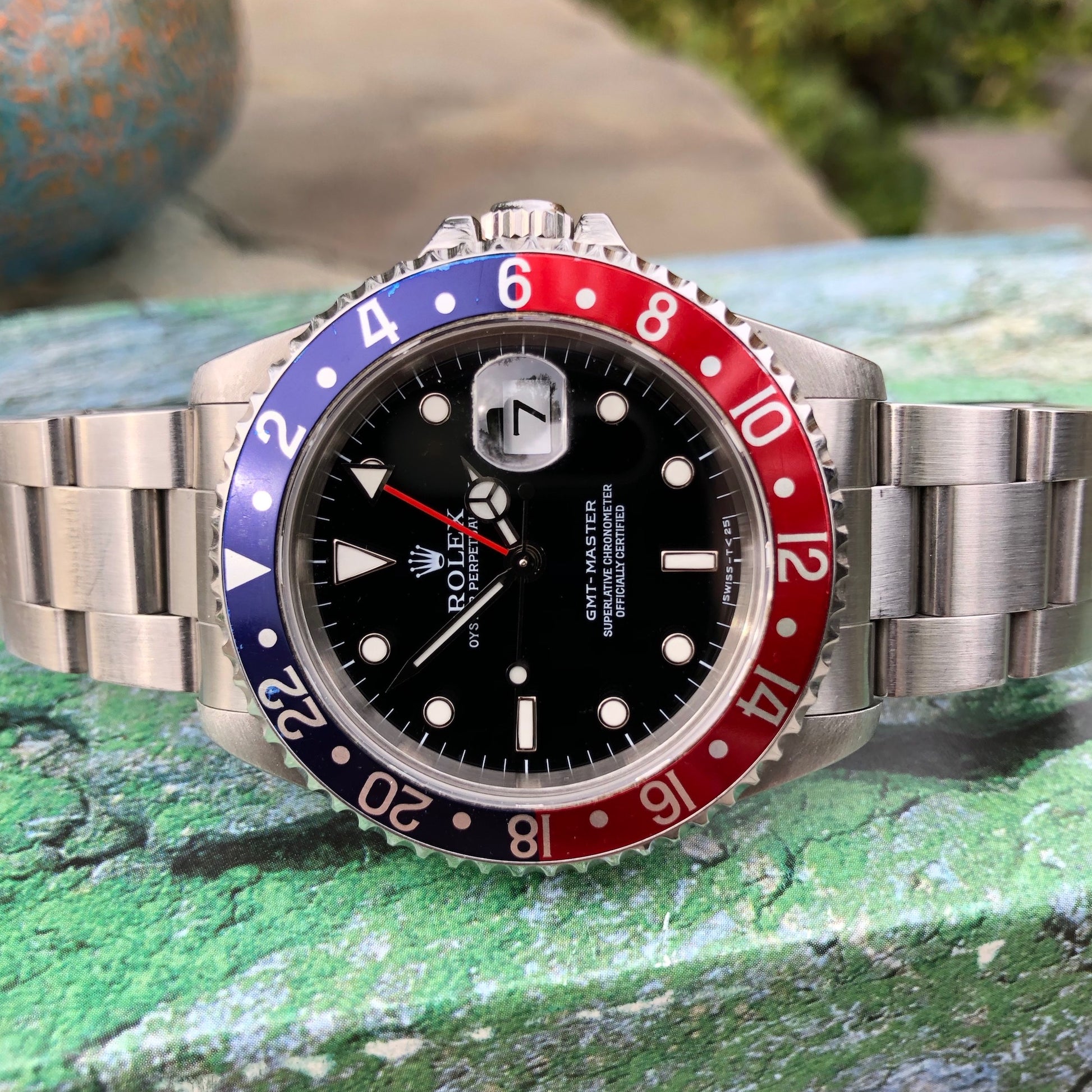 Rolex GMT Master 16700 Stainless Steel Pepsi "U" Serial Caliber 3175 Wristwatch Box Papers Circa 1997 - Hashtag Watch Company