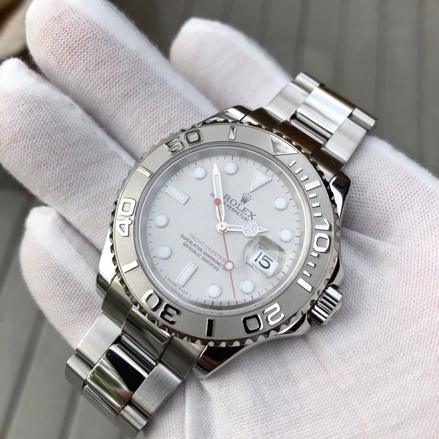 Rolex Yachtmaster 16622 Platinum 40mm Steel Oyster Z Serial Wristwatch Circa 2006 - Hashtag Watch Company