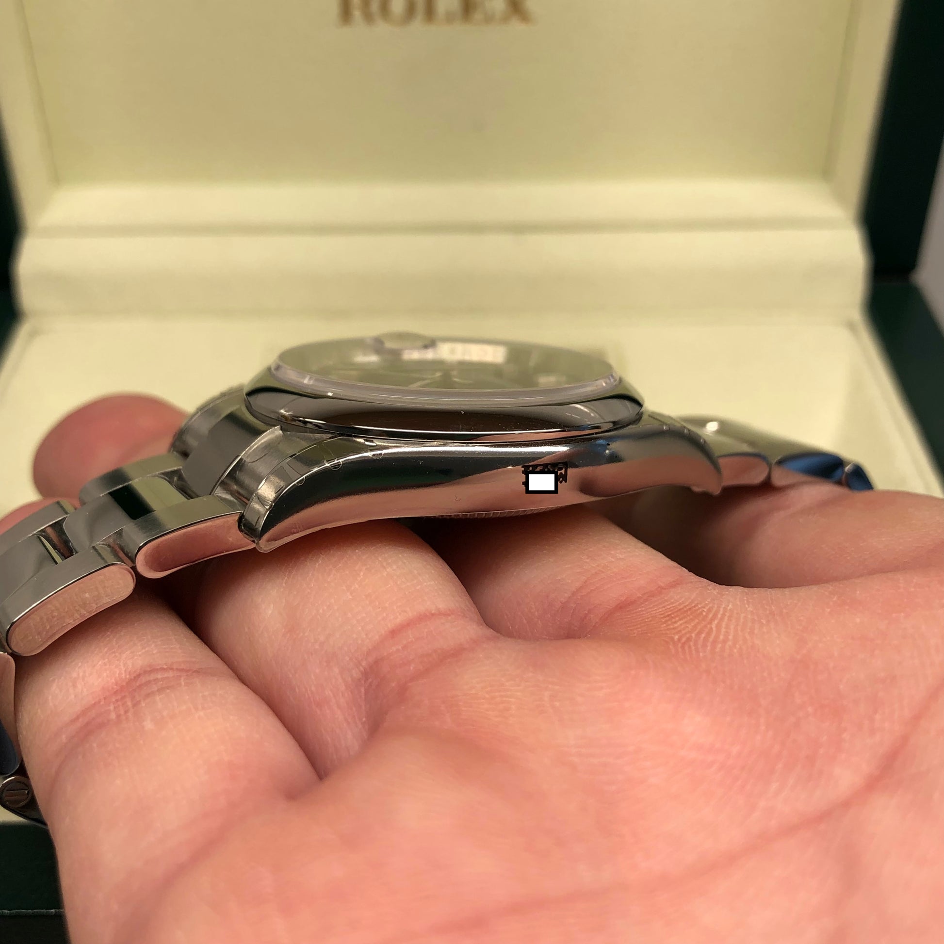 2014 Rolex Datejust 116200 Blue Oyster 36mm Smooth Bezel Wristwatch with Box and Papers Unworn Factory Wrapped - Hashtag Watch Company